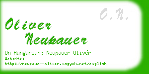 oliver neupauer business card